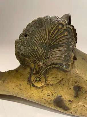 Two 19th Century Spanish Colonial Brass Slipper Stirrups