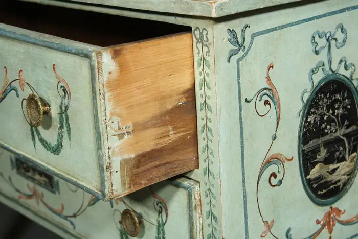 An Italian Neoclassical Style Painted Two Drawer Commode