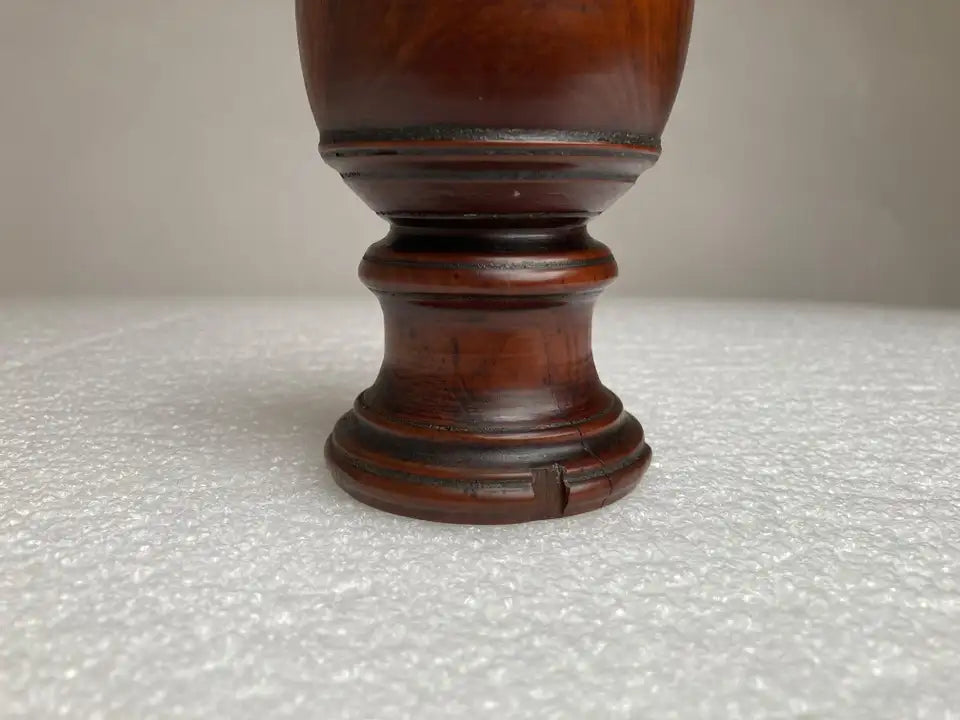 18th Century English Treen Yew Wood Mortar and Pestle