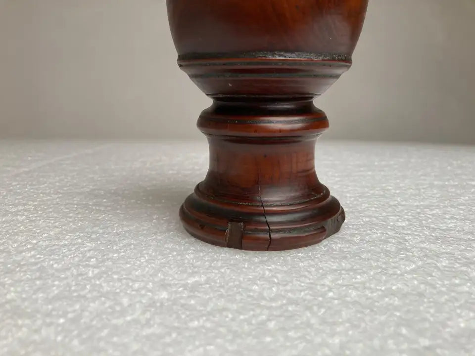 18th Century English Treen Yew Wood Mortar and Pestle