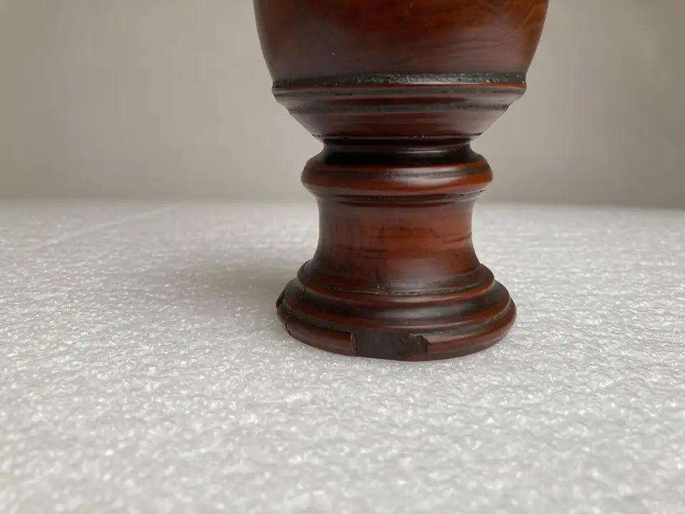 18th Century English Treen Yew Wood Mortar and Pestle