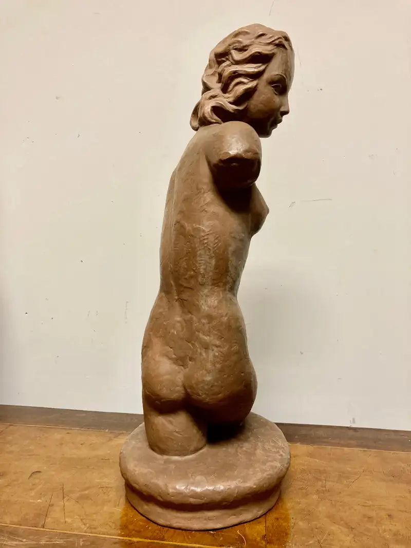 Terracotta Female Nude, Austrian Art Deco, Goldscheider, Vienna