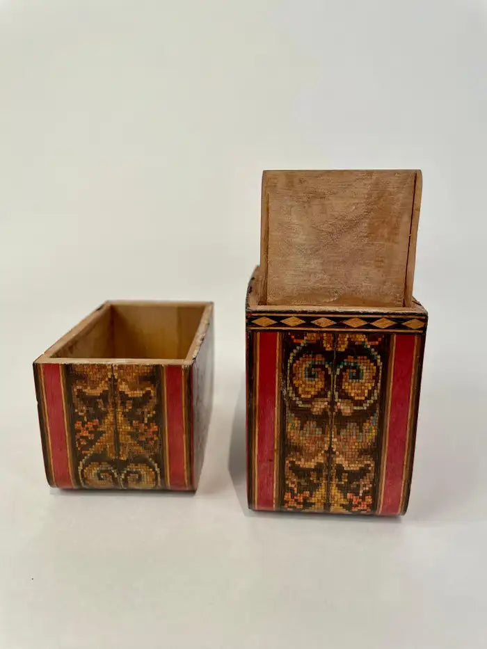 19th Century Italian Sorrento Inlaid Mosaic Playing Card Case
