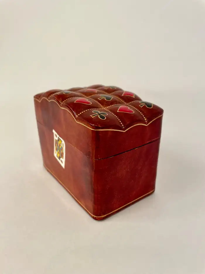 Mid-20th Century Italian Leather Playing Card Case