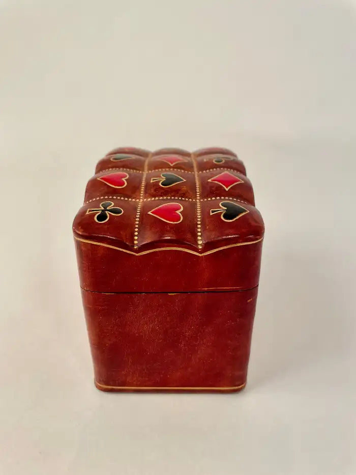 Mid-20th Century Italian Leather Playing Card Case
