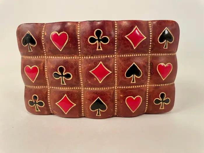 Mid-20th Century Italian Leather Playing Card Case