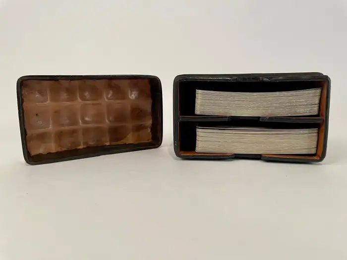 Mid-20th Century Italian Leather Playing Card Case