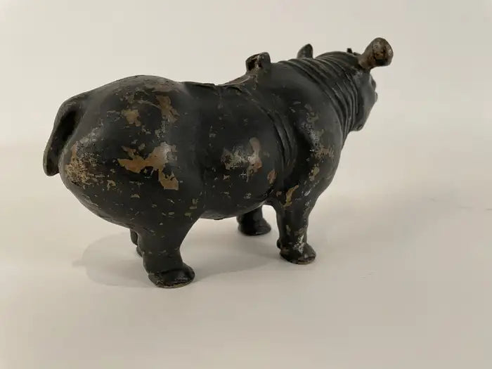 19th Century Chinese Bronze Rhinoceros Incense Holder