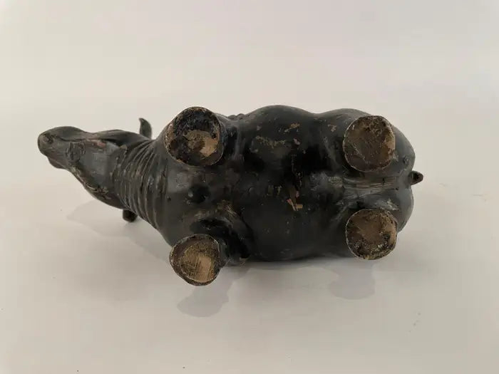 19th Century Chinese Bronze Rhinoceros Incense Holder
