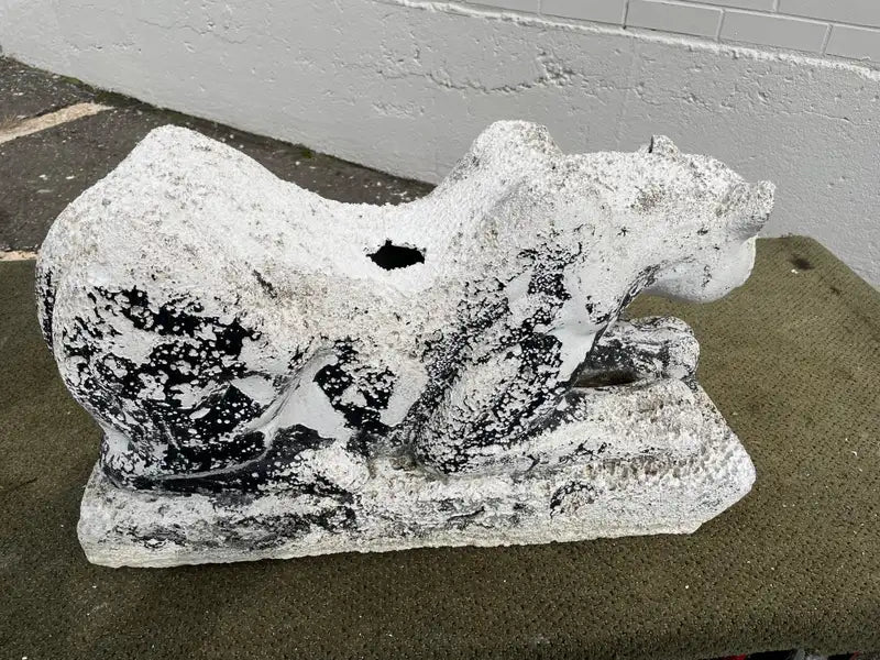 Mid-20th Century Crouching Plaster Panther
