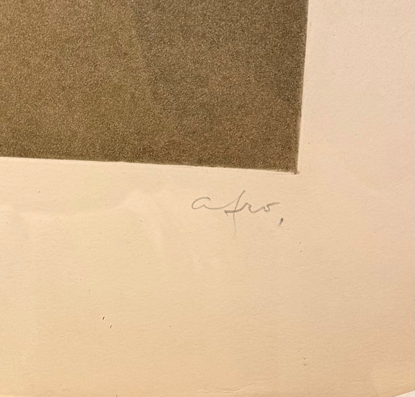 A Etching and Aquatint by Afro Basaldella Titled "Grande Grigio"