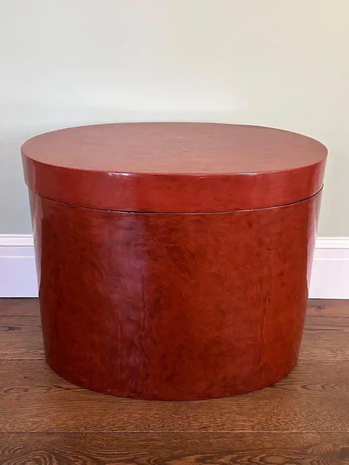 Large Red Lacquer Japanese Box / Side Table