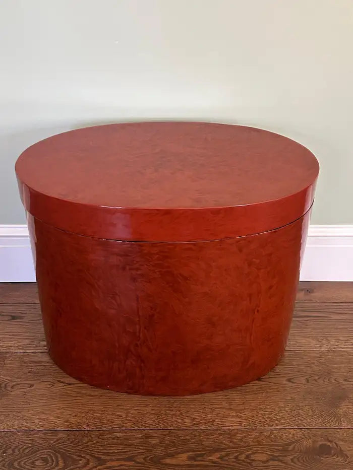 Large Red Lacquer Japanese Box / Side Table