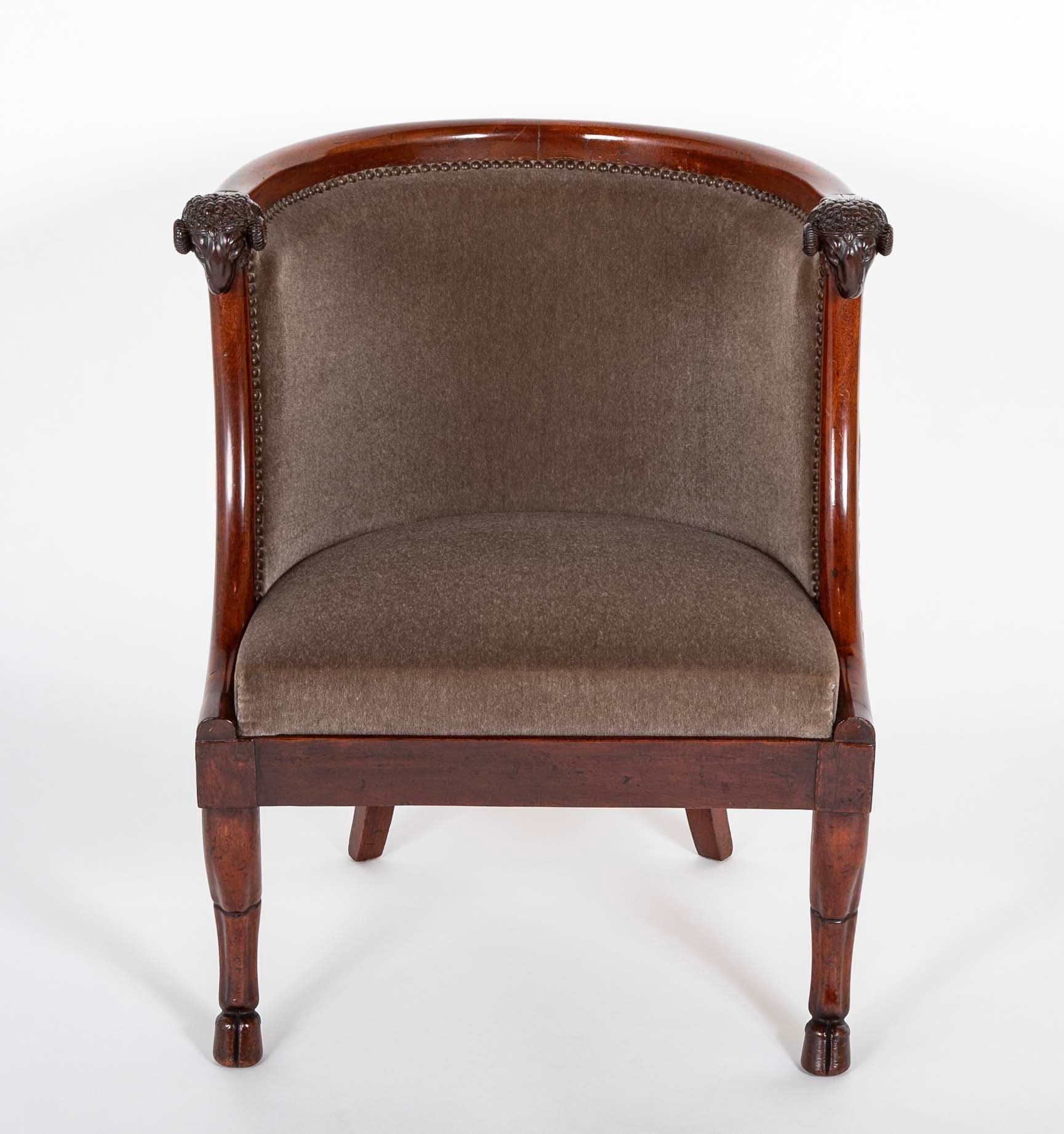 Pair of French Empire Armchairs Attributed to Jacob Desmalter