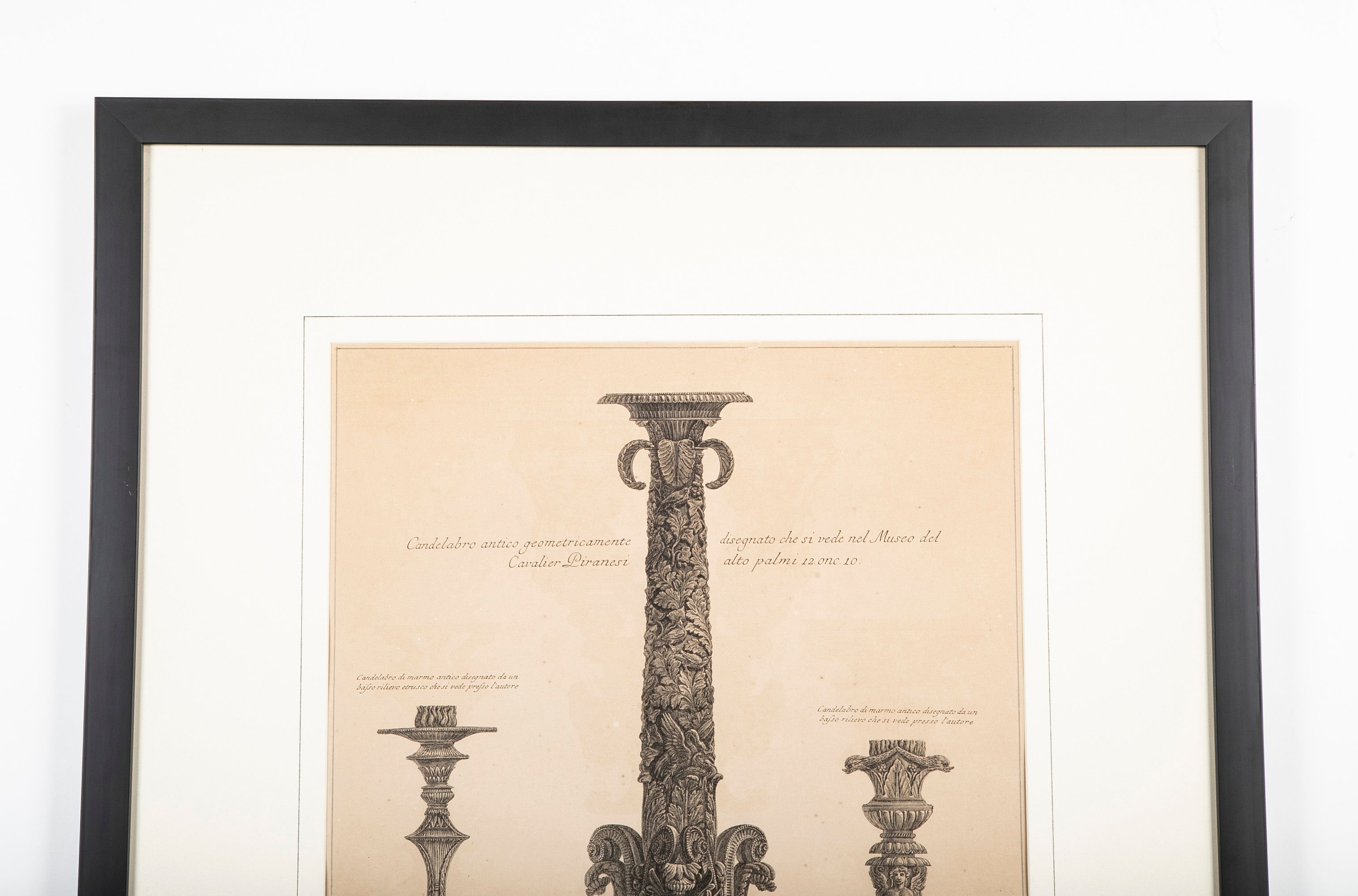 Neoclassical Etching of Roman Candelabra by Giovanni Battista Piranesi