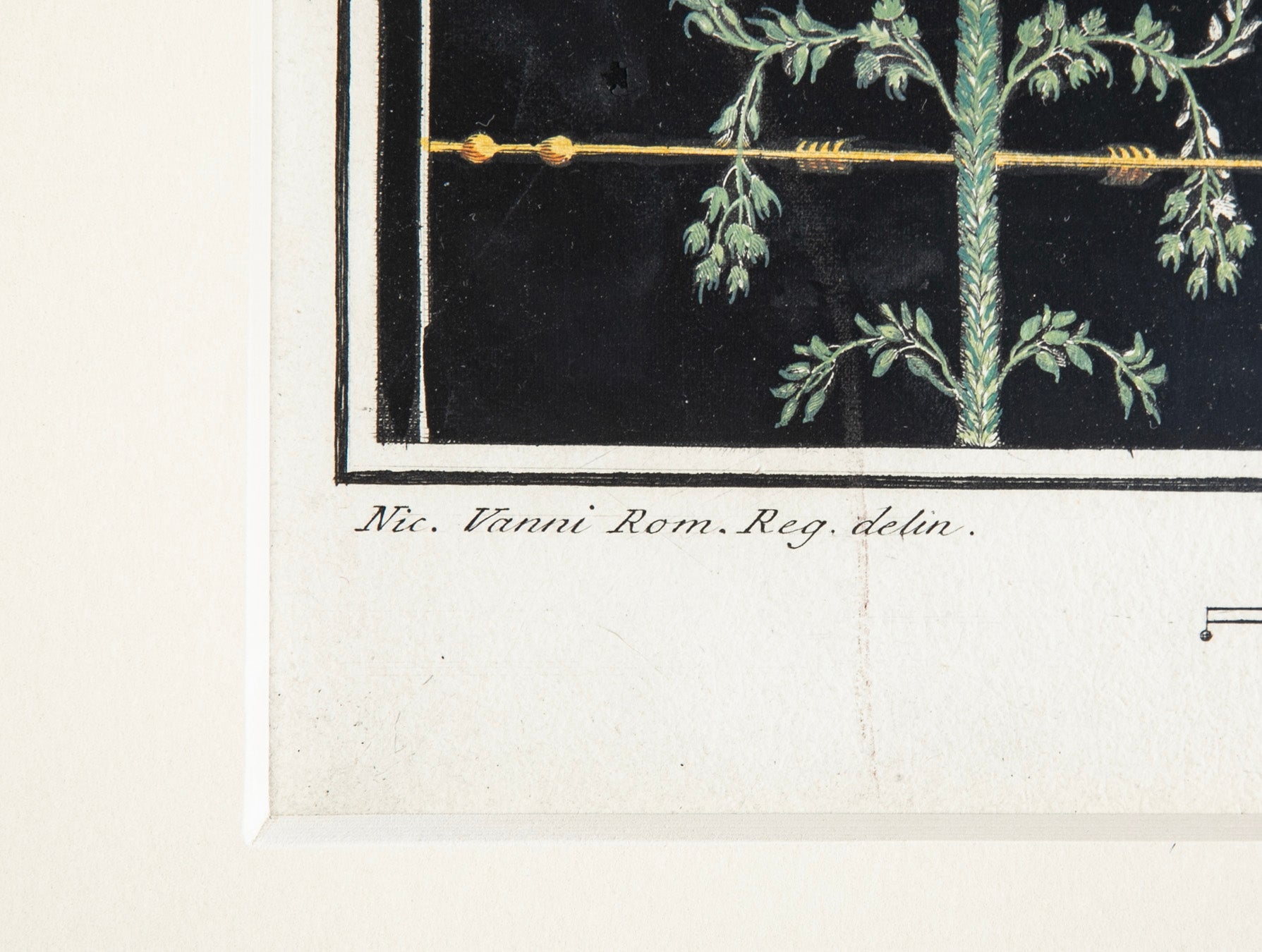 A Pair of Hand Colored Engravings of Frescos Discovered at Pompeii