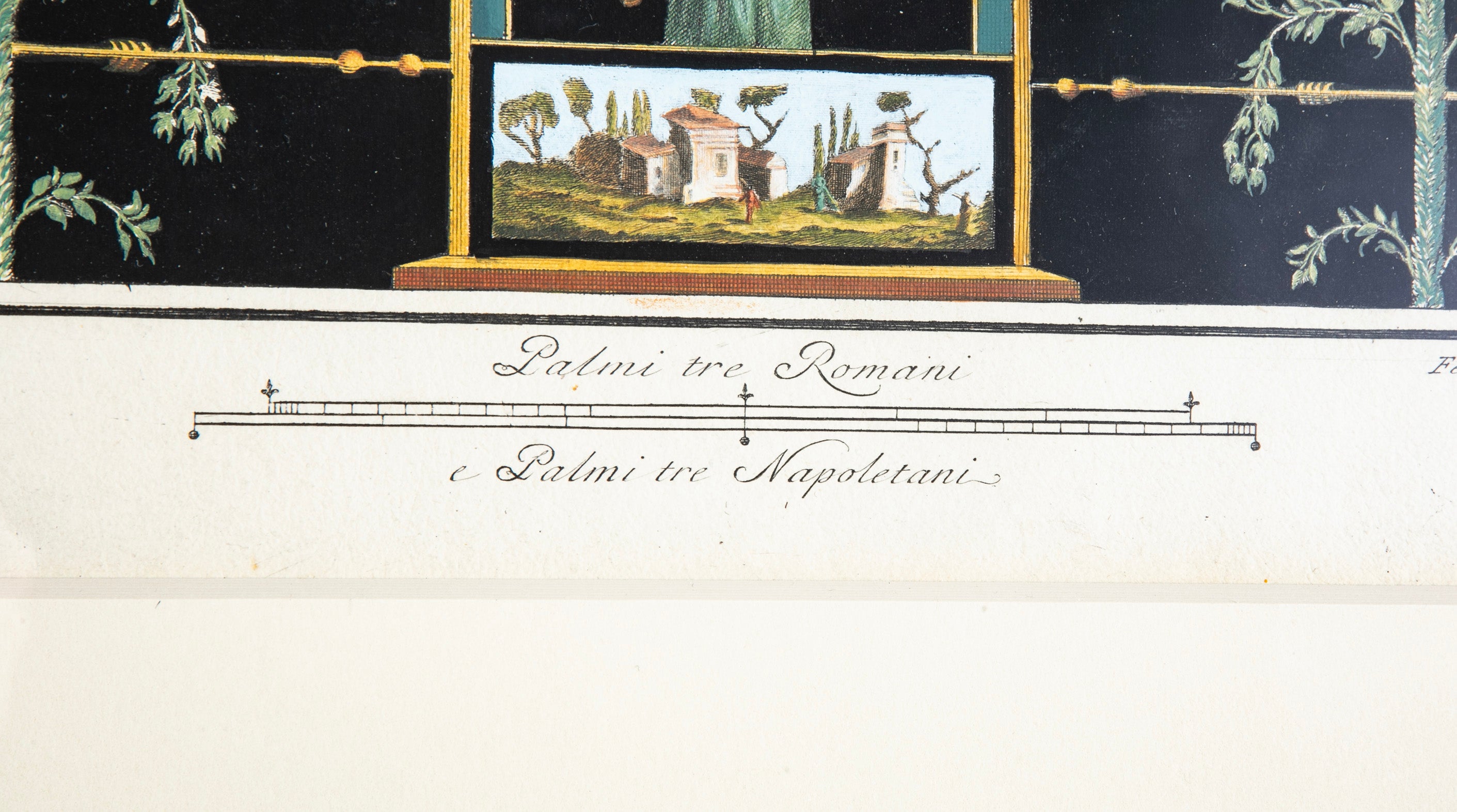 A Pair of Hand Colored Engravings of Frescos Discovered at Pompeii