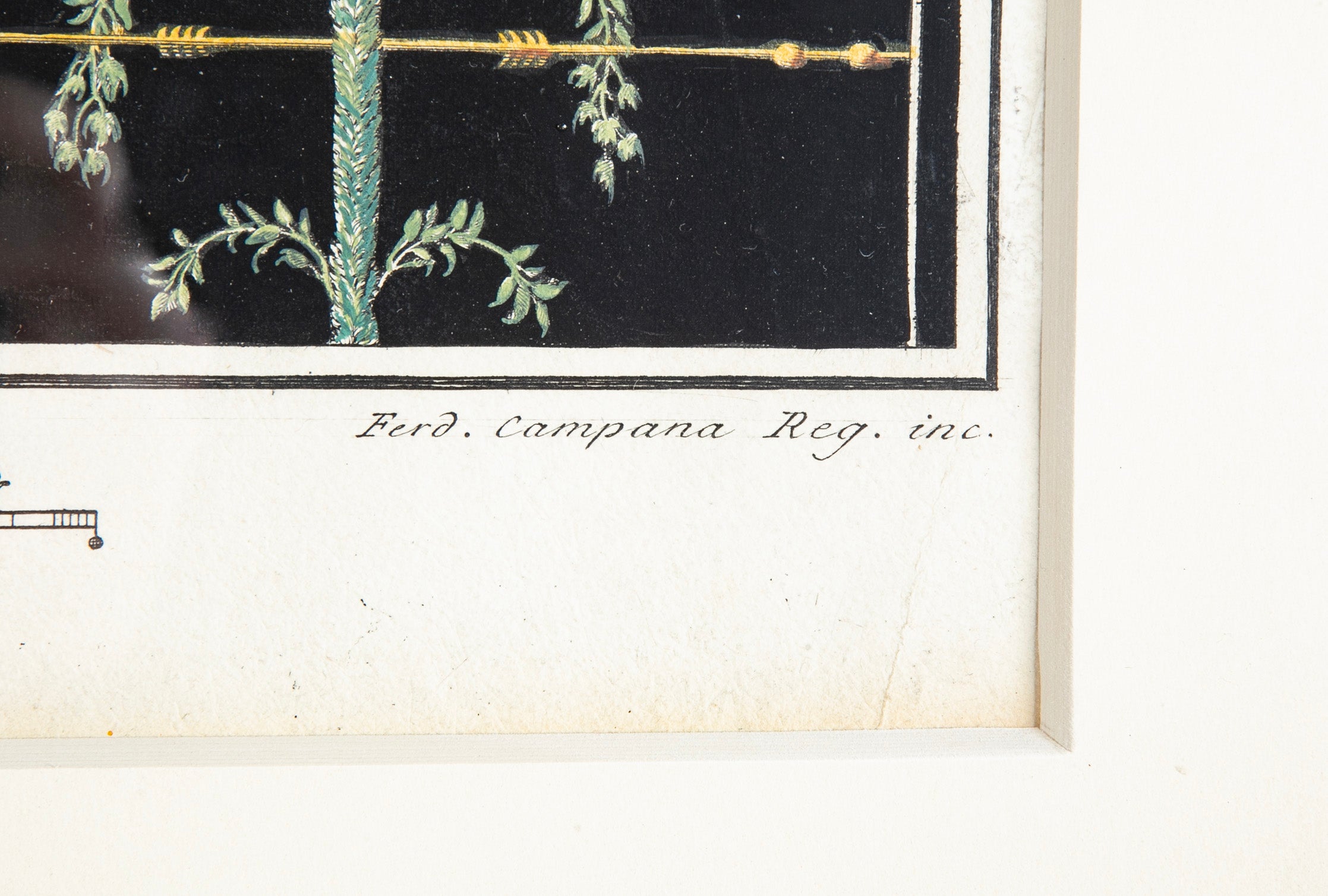 A Pair of Hand Colored Engravings of Frescos Discovered at Pompeii