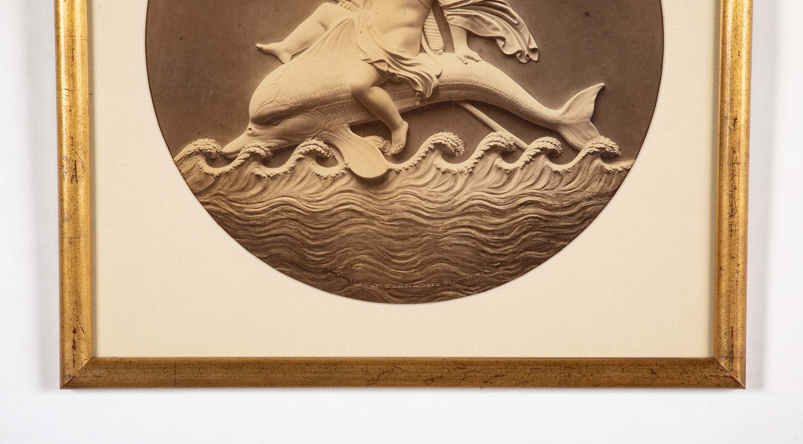 Set of 4 Albumen Silver Prints of Betel Thorvaldsen's "Cupid's Reign Over the Four Elements""