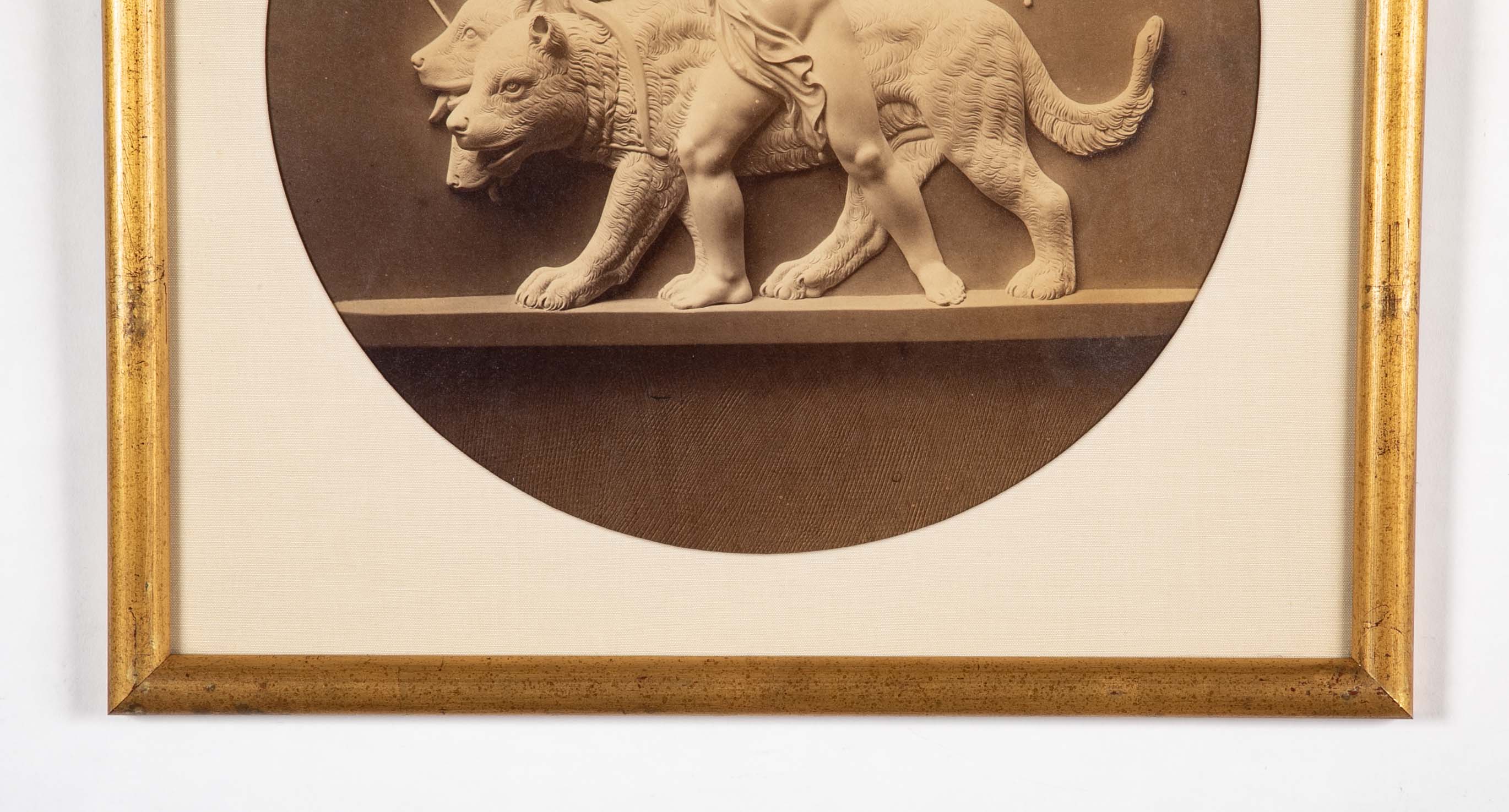Set of 4 Albumen Silver Prints of Betel Thorvaldsen's "Cupid's Reign Over the Four Elements""