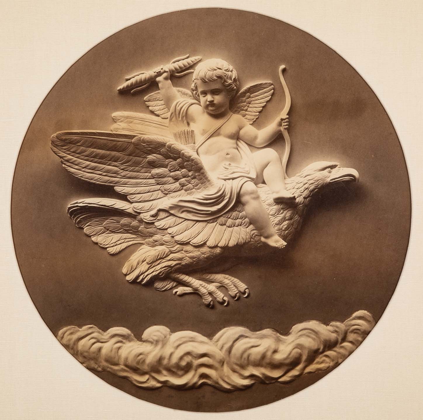 Set of 4 Albumen Silver Prints of Betel Thorvaldsen's "Cupid's Reign Over the Four Elements""