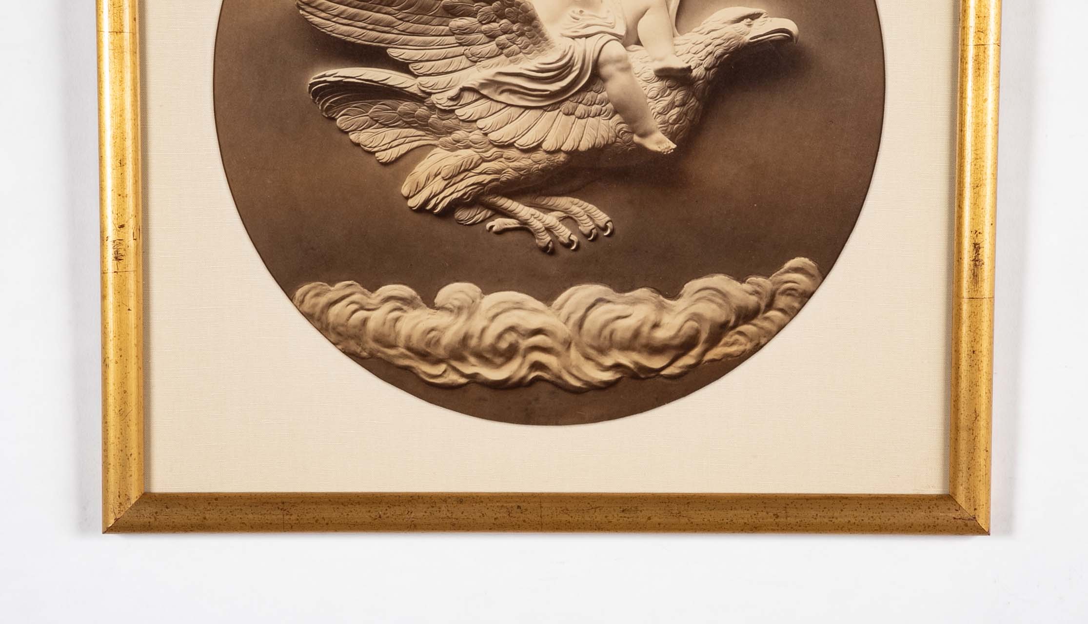 Set of 4 Albumen Silver Prints of Betel Thorvaldsen's "Cupid's Reign Over the Four Elements""