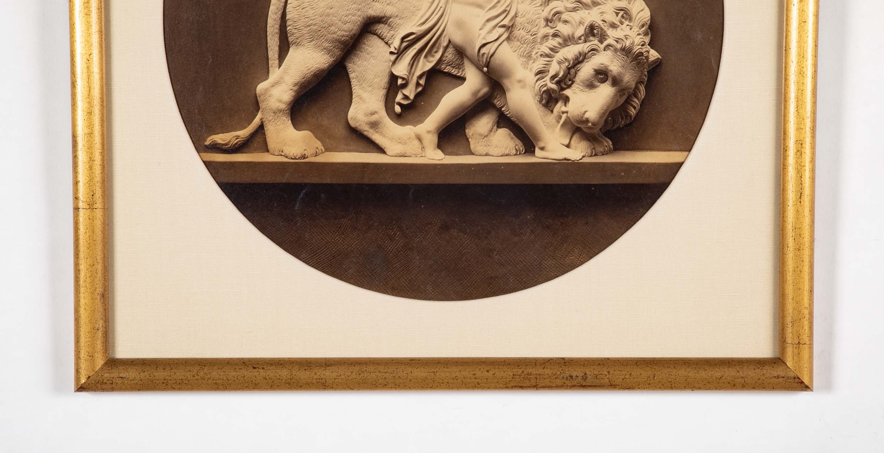 Set of 4 Albumen Silver Prints of Betel Thorvaldsen's "Cupid's Reign Over the Four Elements""