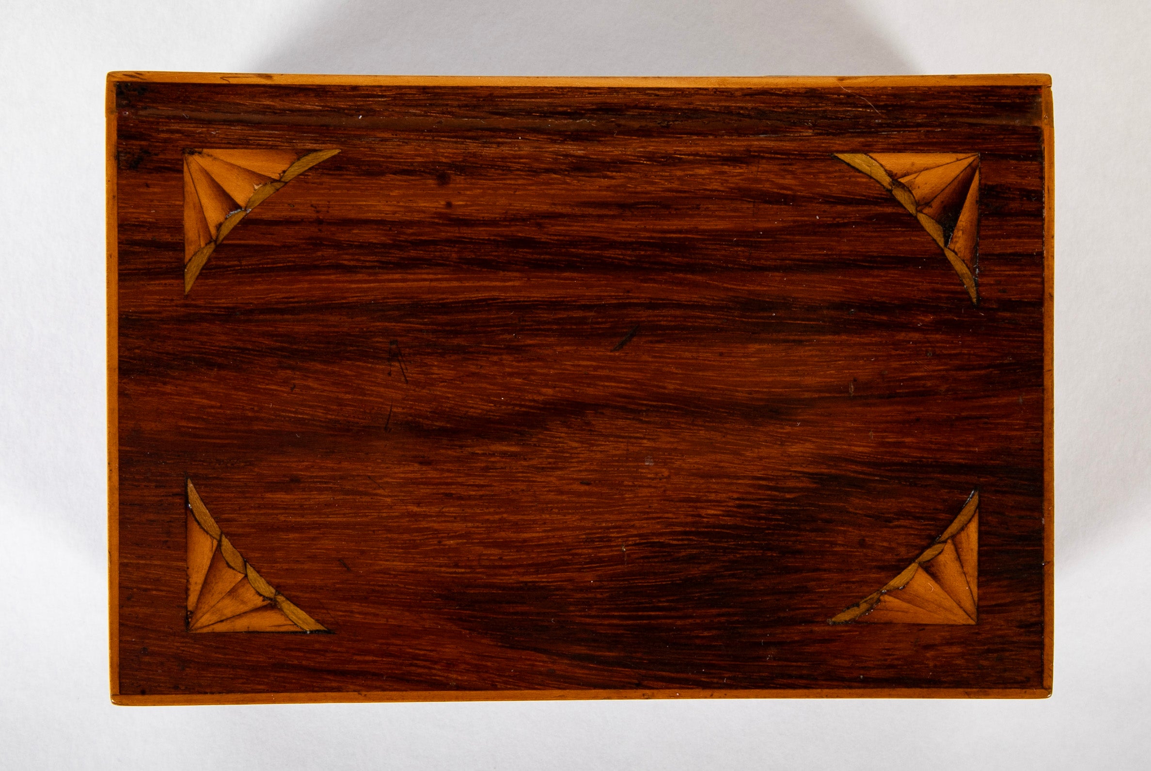 19th Century English Regency Mahogany Box with Satinwood Inlay