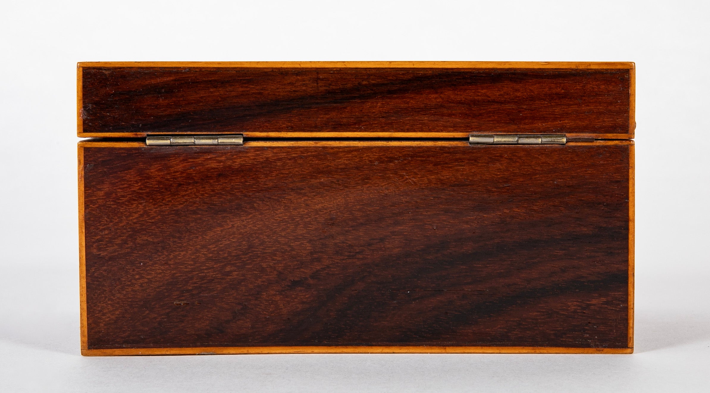 19th Century English Regency Mahogany Box with Satinwood Inlay