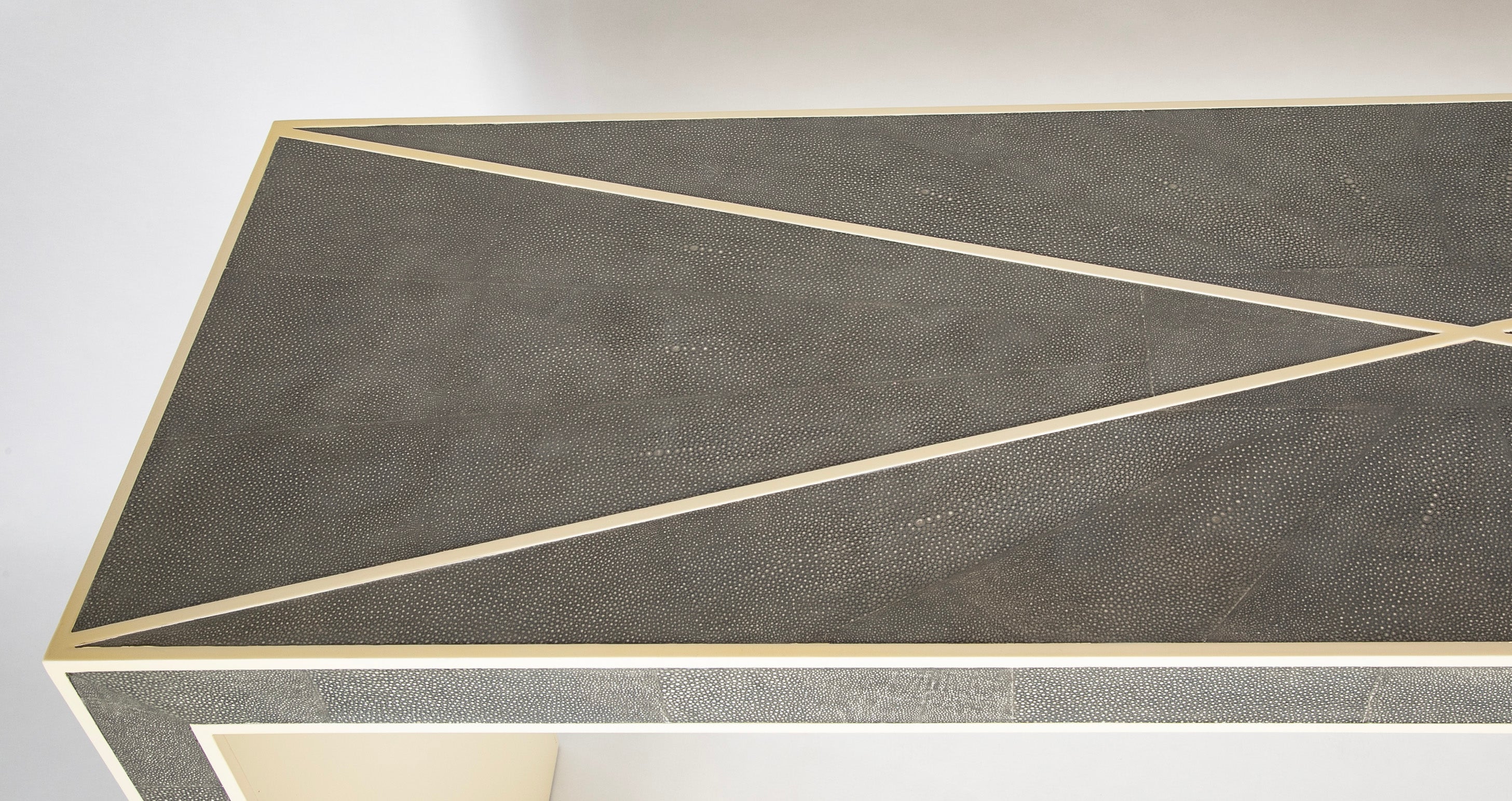 Karl Springer Style Faux Shagreen Console for Maitland Smith