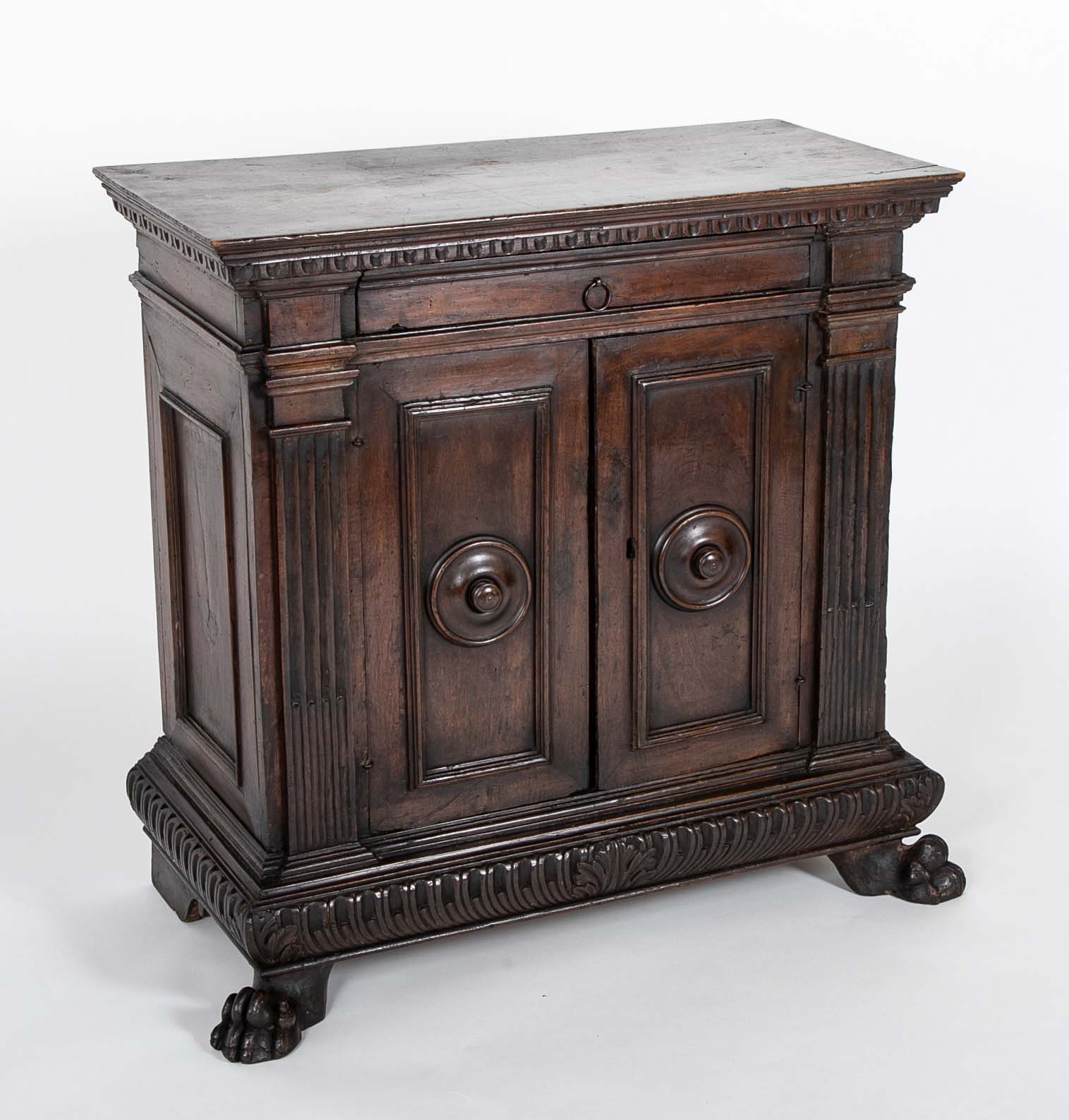 17th Century Italian Baroque Walnut Credenza