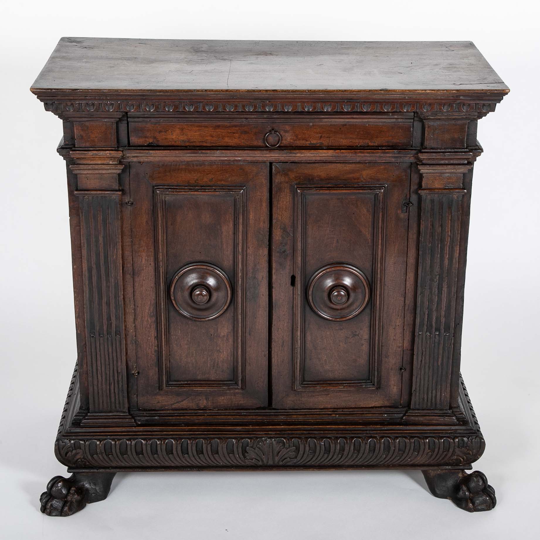 17th Century Italian Baroque Walnut Credenza