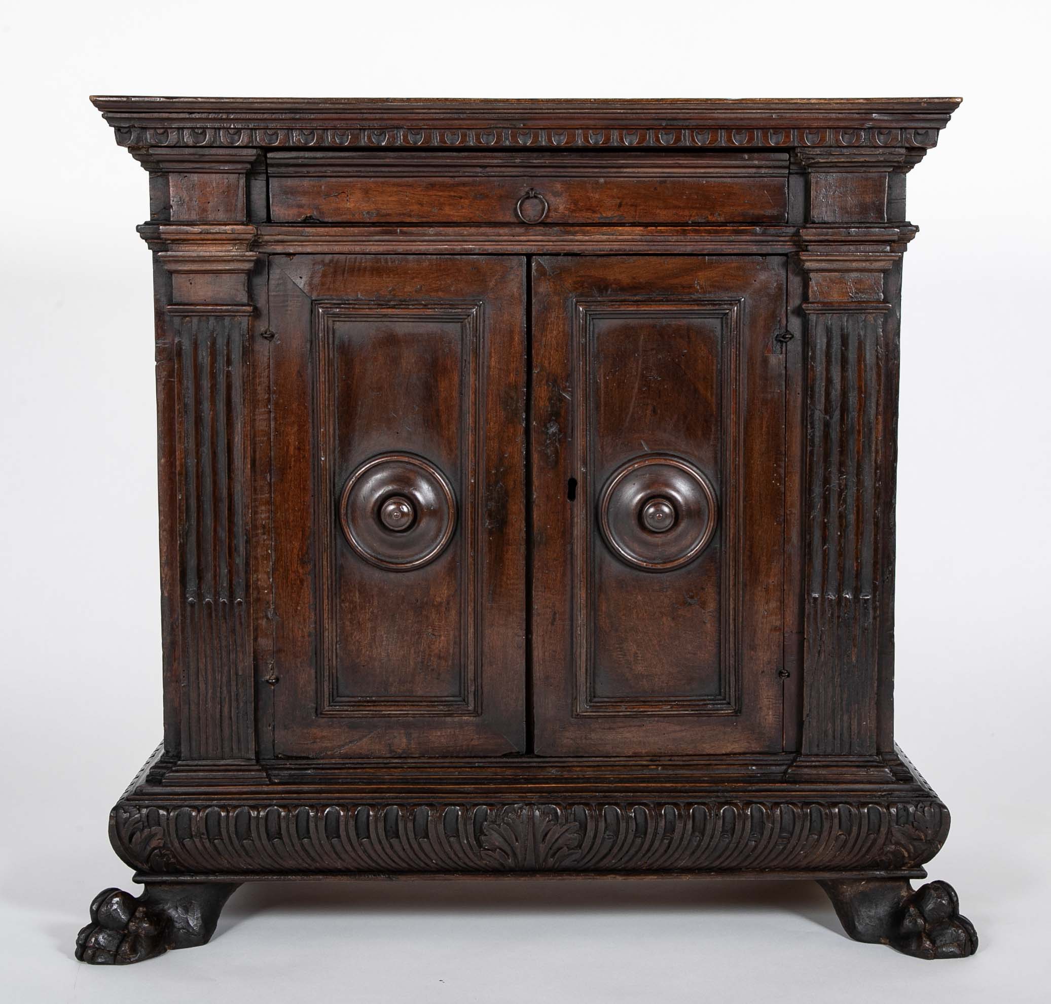 17th Century Italian Baroque Walnut Credenza