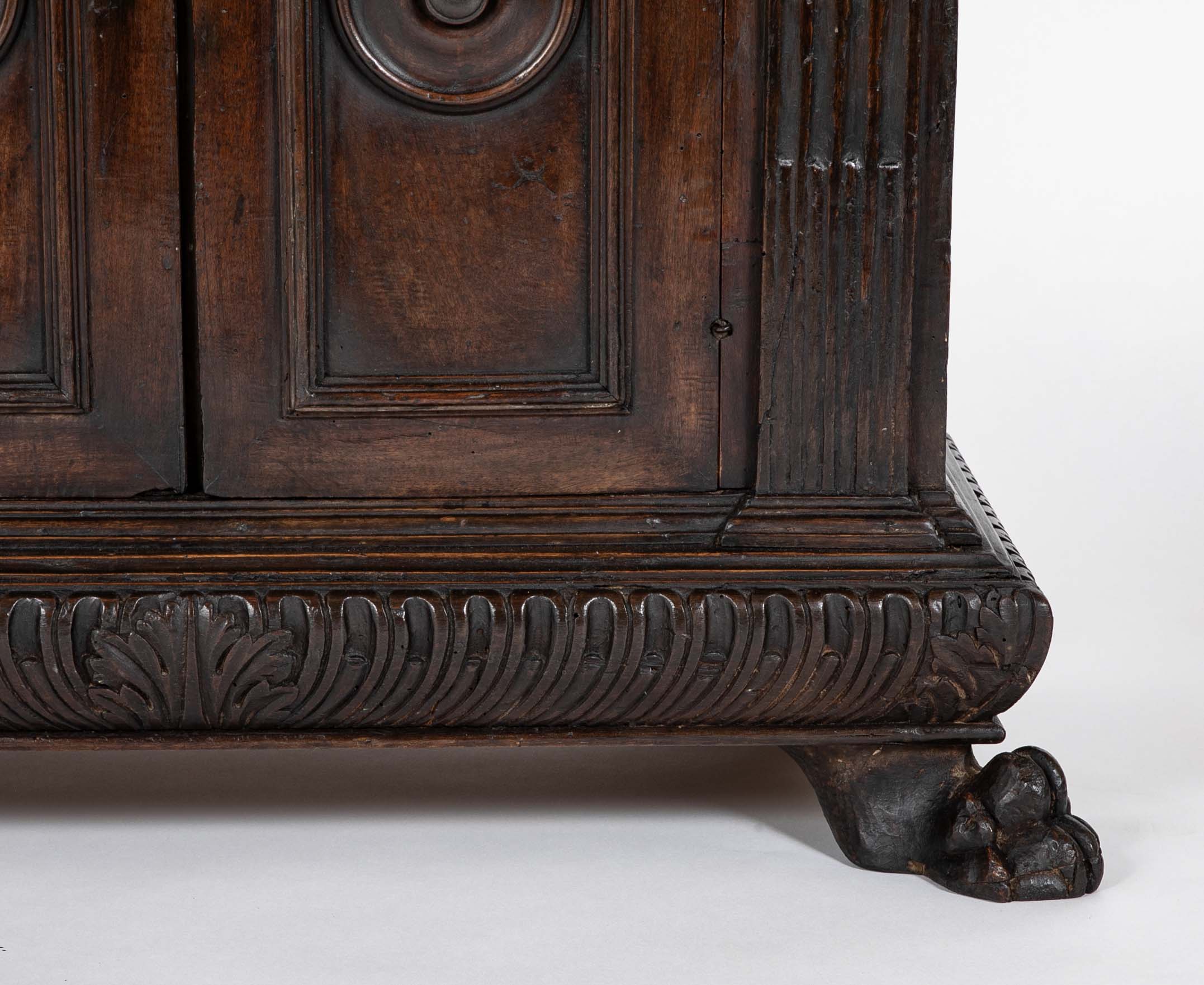 17th Century Italian Baroque Walnut Credenza