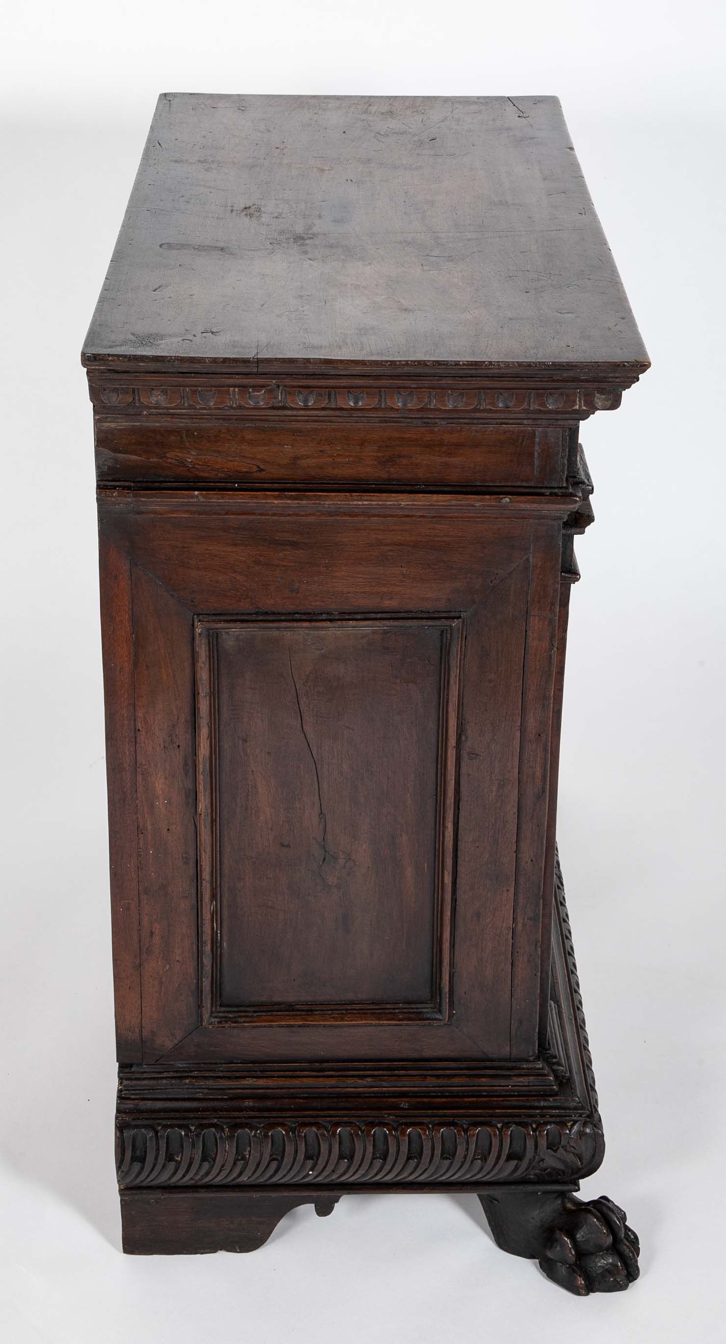 17th Century Italian Baroque Walnut Credenza