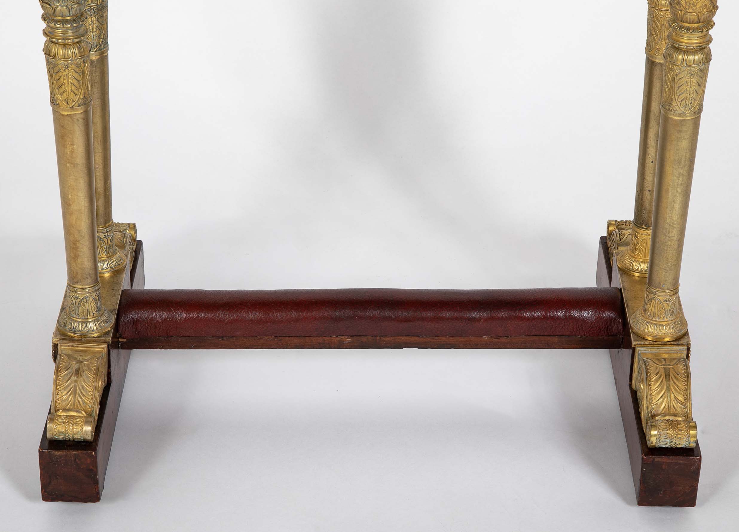 Baltic Neoclassical Mahogany Dressing Table with Gilt Bronze Legs and Mounts