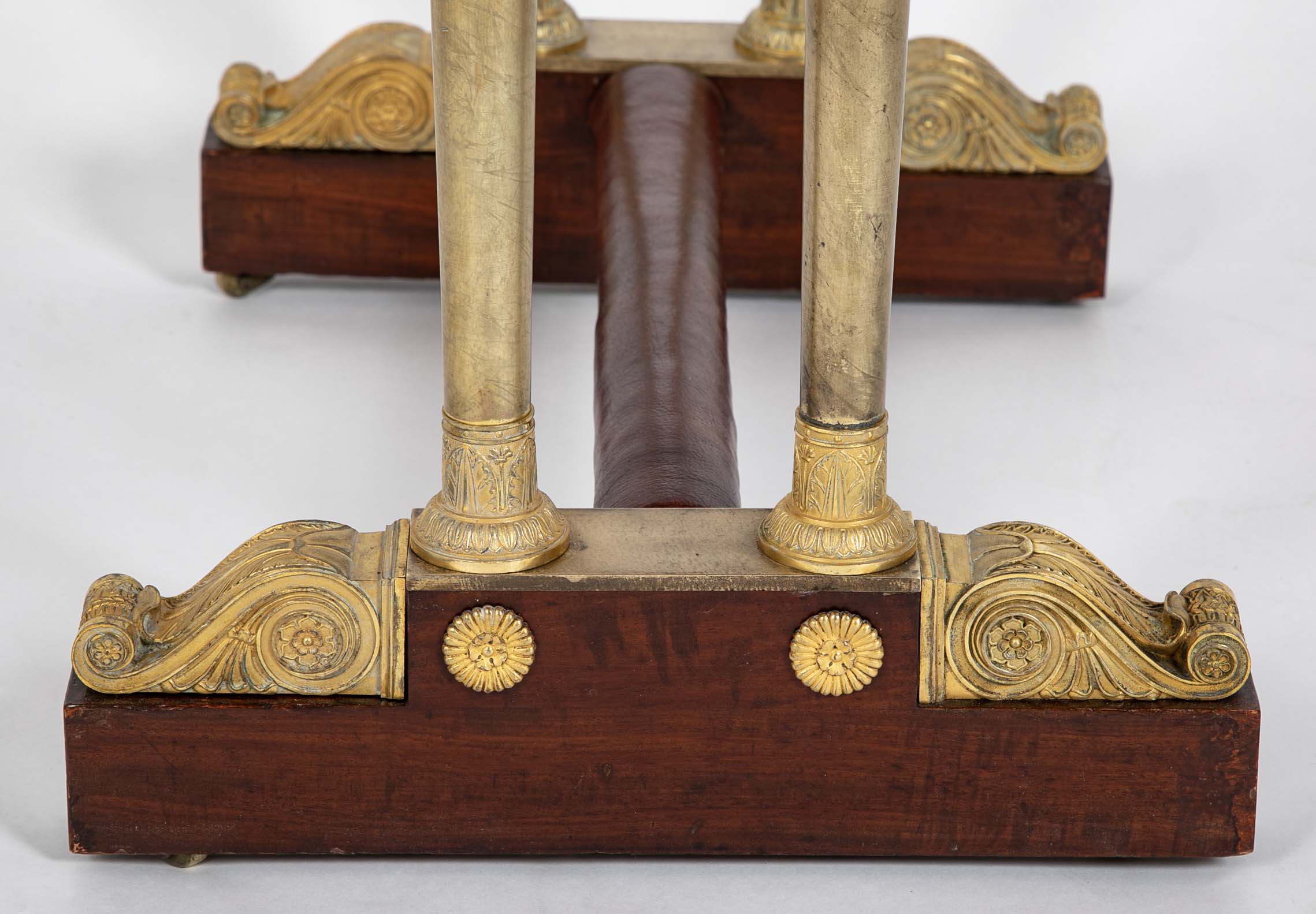 Baltic Neoclassical Mahogany Dressing Table with Gilt Bronze Legs and Mounts