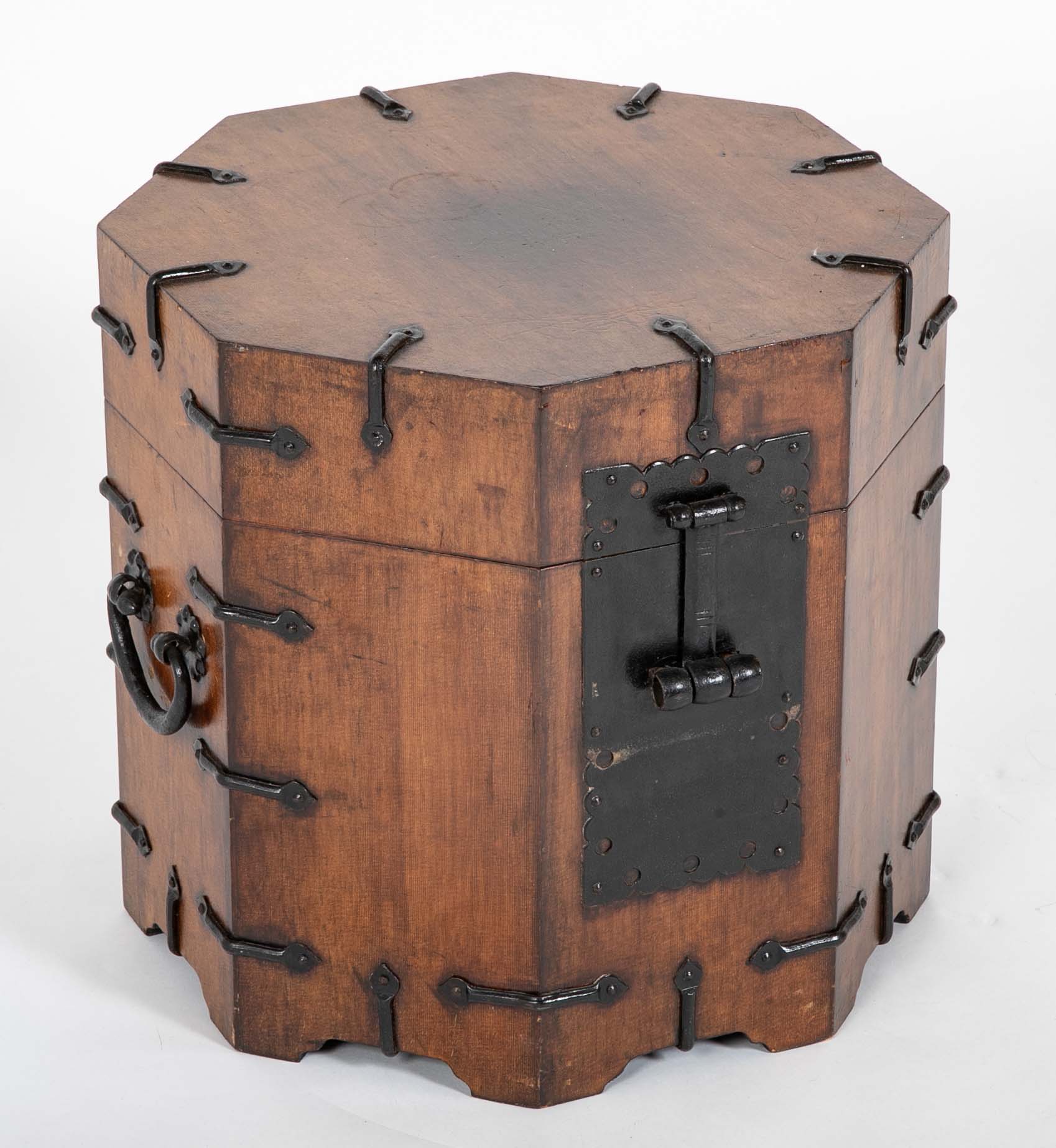 Pair of Southeast Asian Hardwood and Iron Side Tables