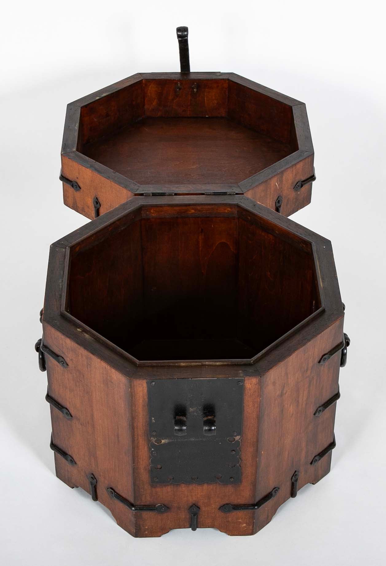 Pair of Southeast Asian Hardwood and Iron Side Tables