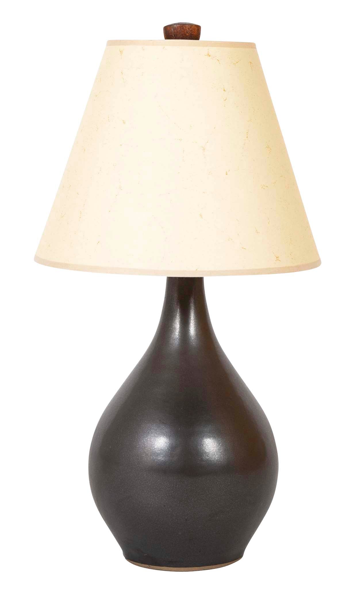 Jane and Gordon Martz Mid-Century Ceramic Lamp with Chocolate Glaze