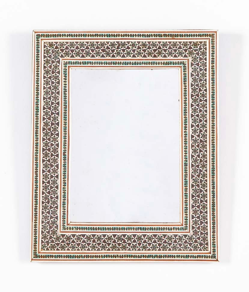 Syrian Mirror with Intricate Bone Inlay