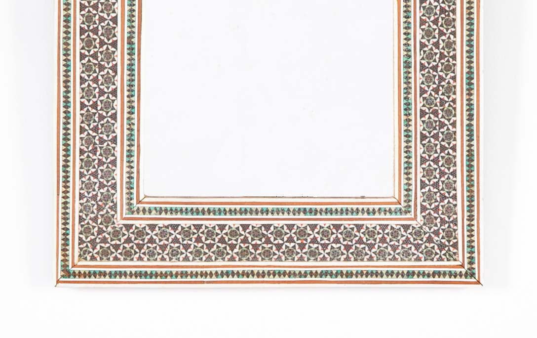 Syrian Mirror with Intricate Bone Inlay