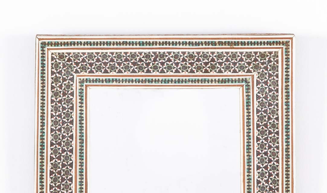 Syrian Mirror with Intricate Bone Inlay