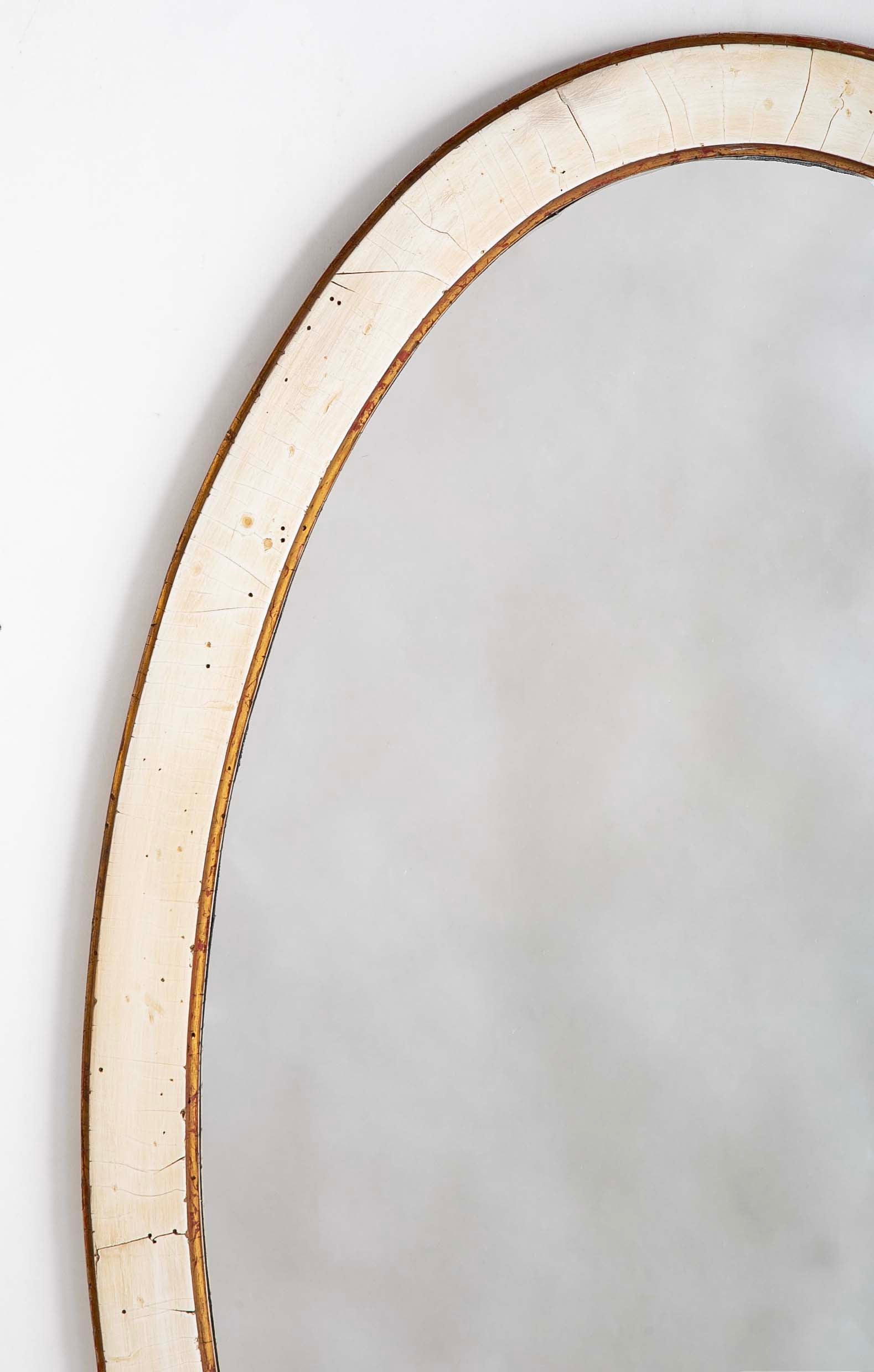 Early 19th Century Swedish Painted & Gilt Wood Neoclassical Mirror