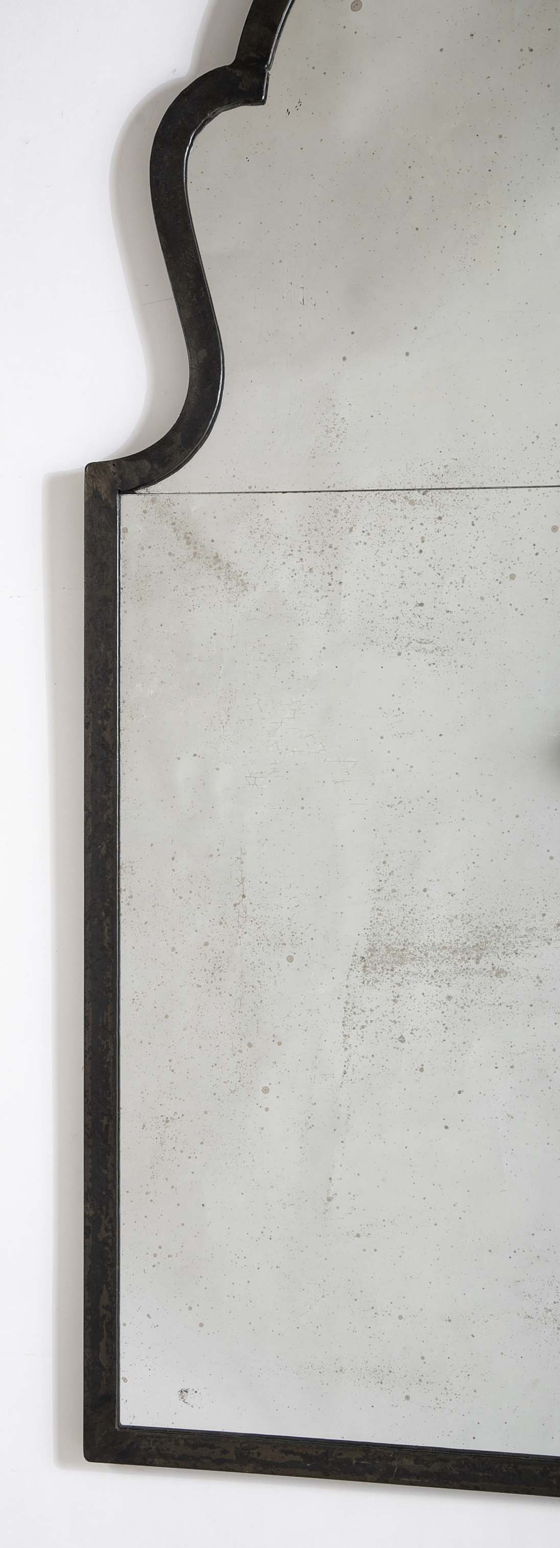 Queen Anne Style Italian Steel Frame Mirror, Mid 20th Century