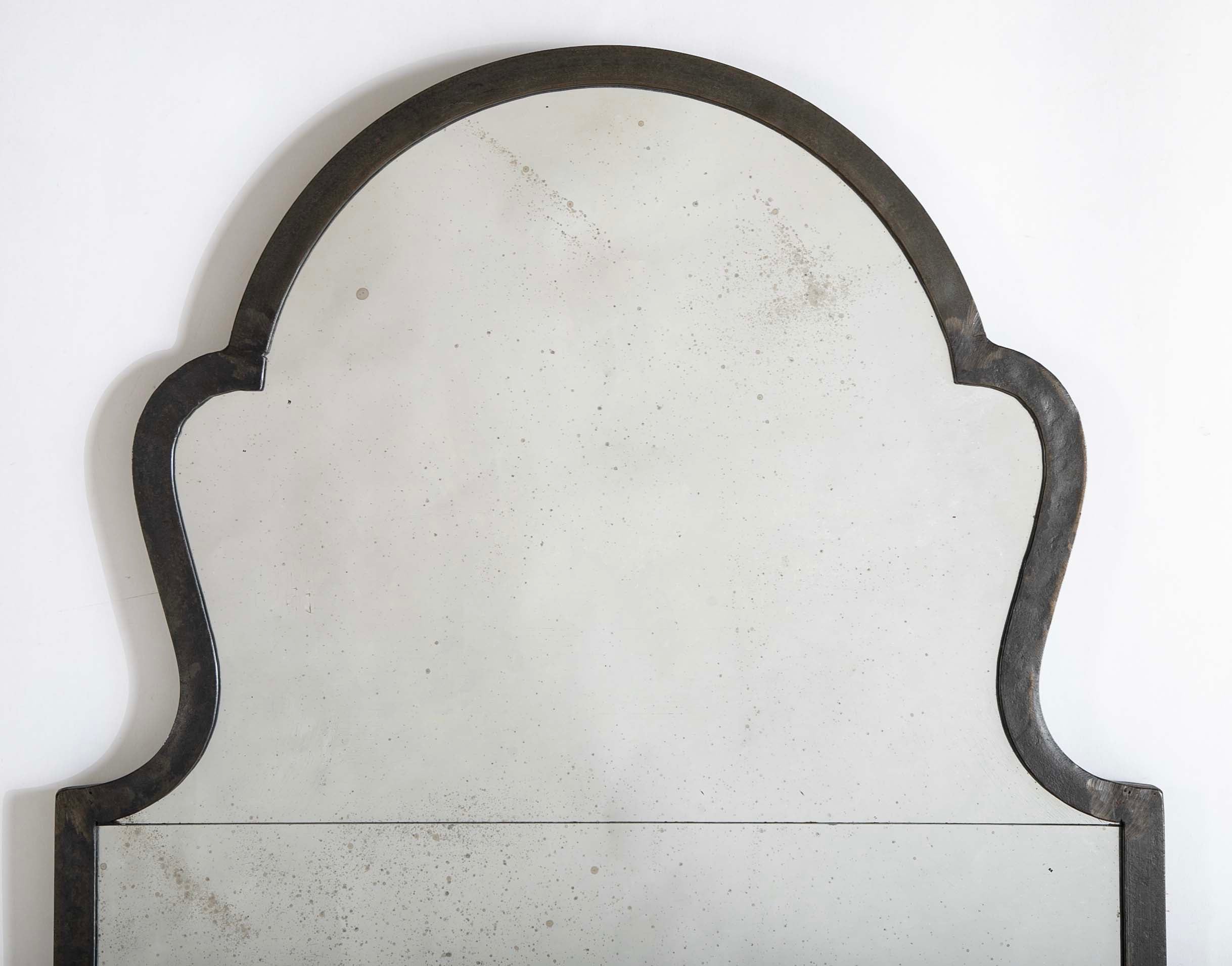 Queen Anne Style Italian Steel Frame Mirror, Mid 20th Century