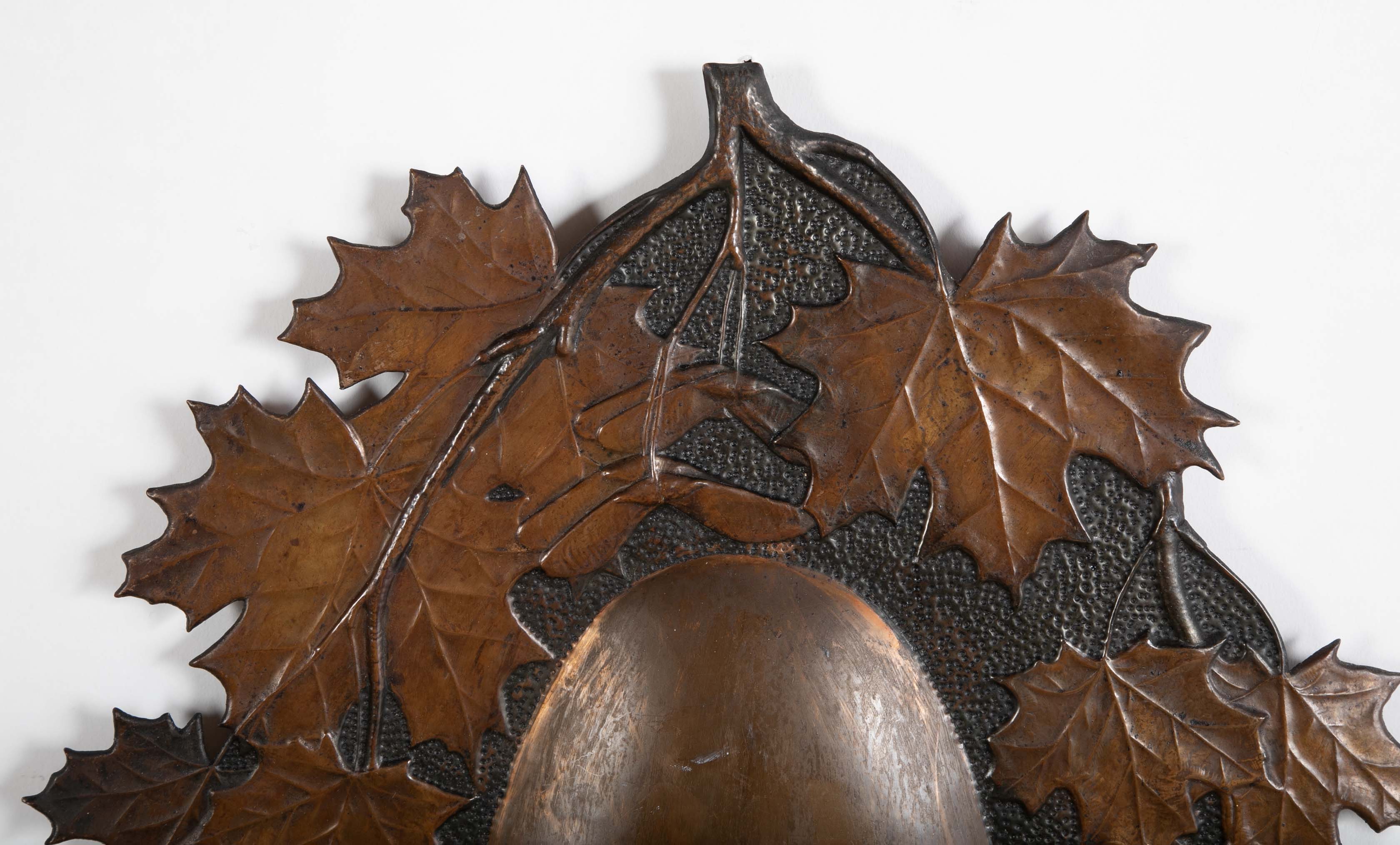 Pair of Dutch Baroque Style Copper Repousse Sconces