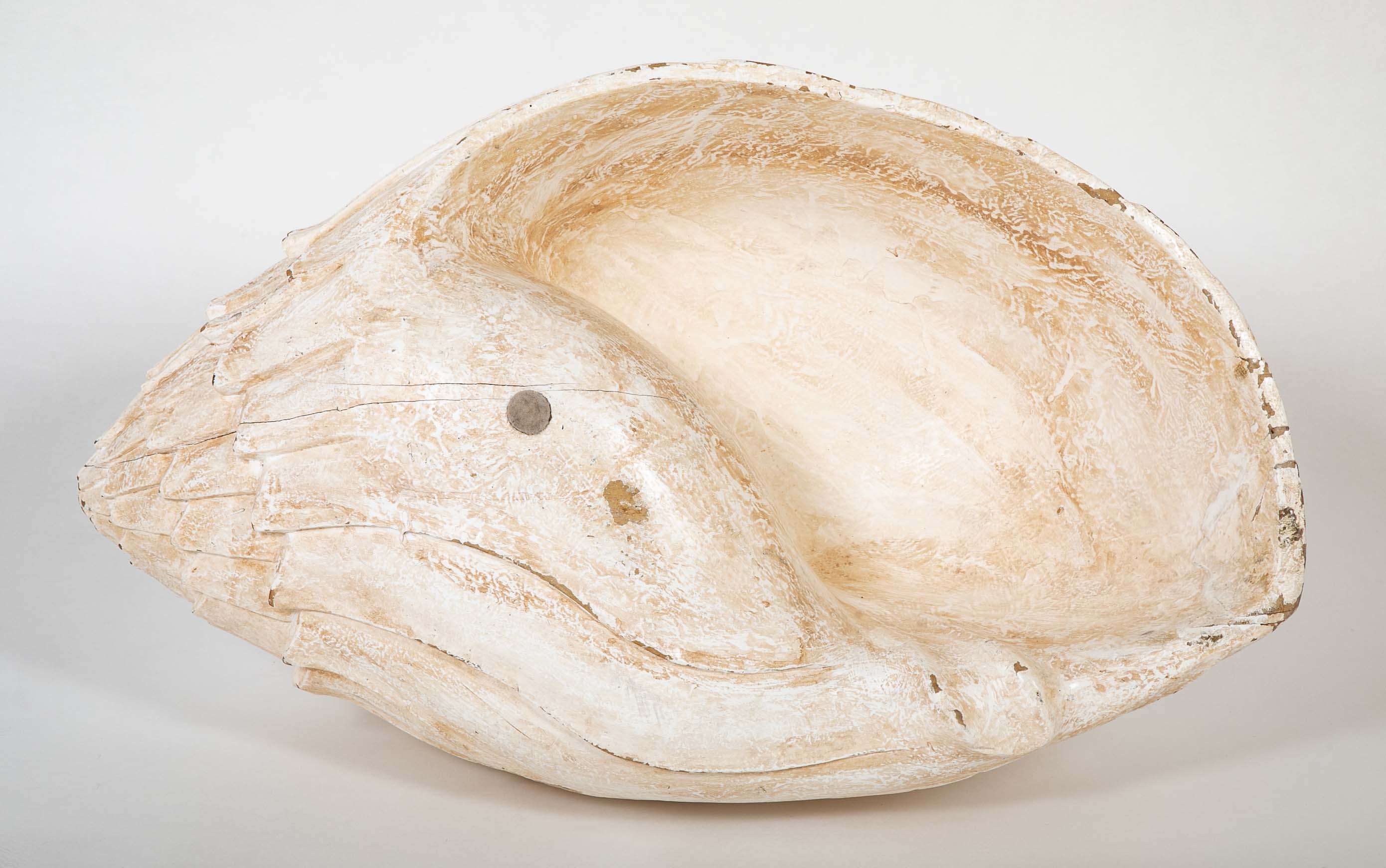 Giant Wood Carved Painted Seashell