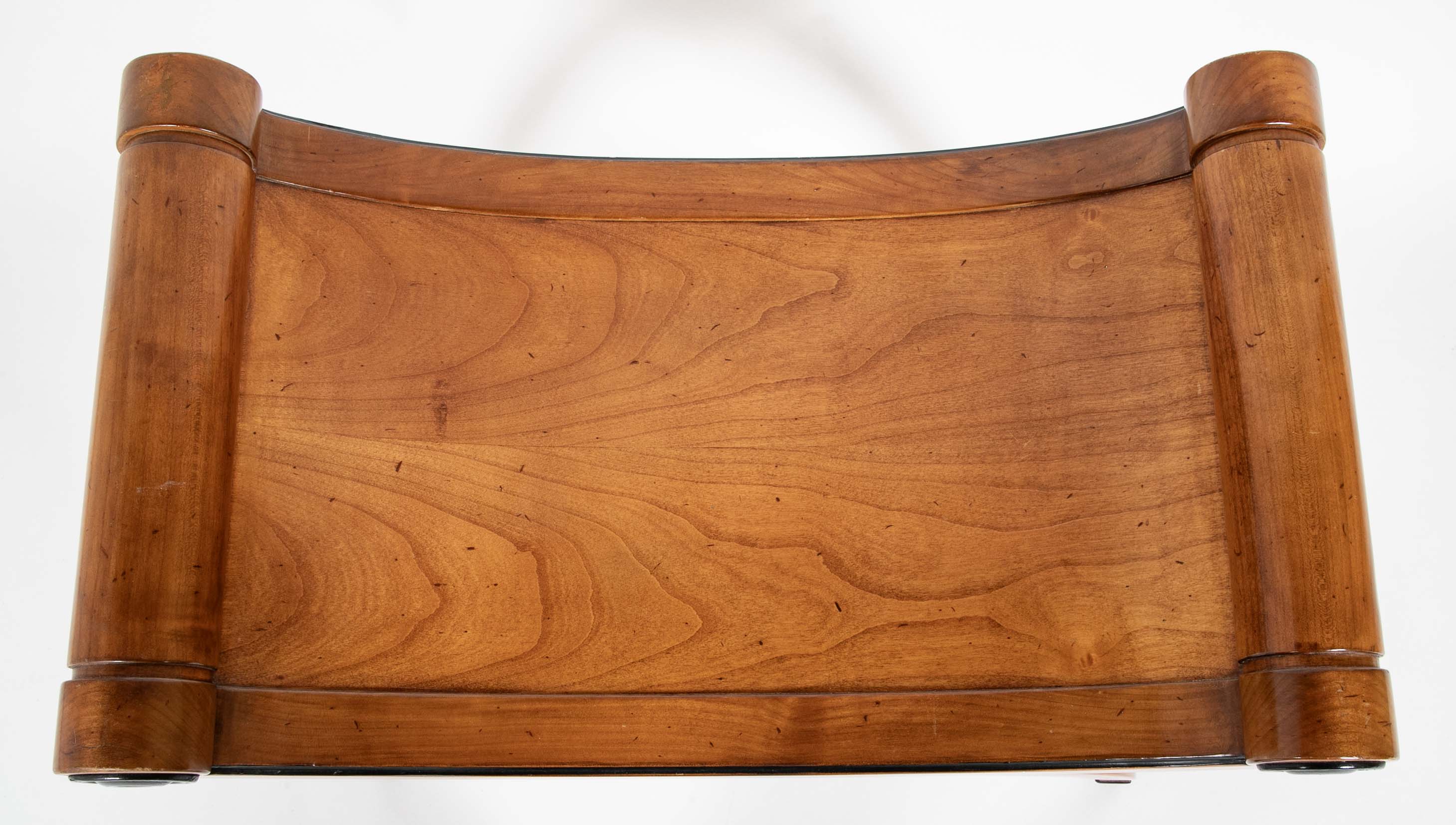 Italian Neoclassical Walnut Curule Stool With Ebonized Accents