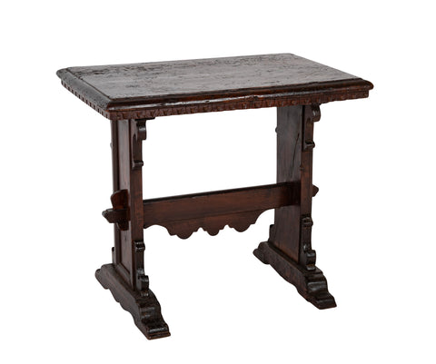 18th Century Italian Baroque Style Walnut Side Table